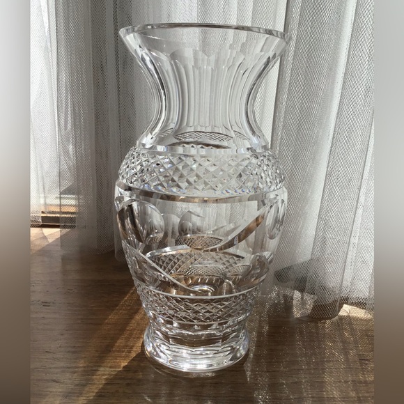 VINTAGE WATERFORD CRYSTAL VASE LARGE HOURGLASS PRE 1990 GREAT GIFT! - Picture 2 of 16